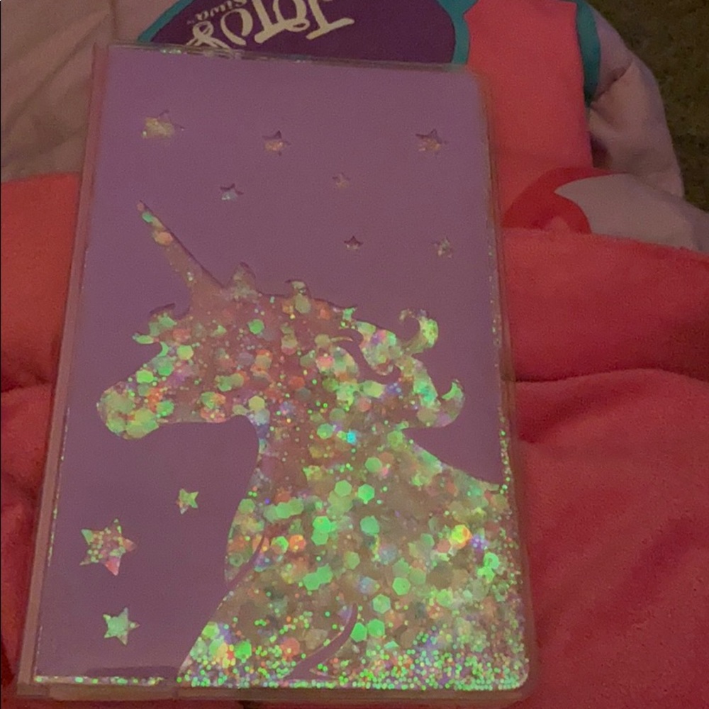 Funky Feels Glitter Unicorn Notebook